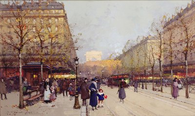 Les Champs Elysees, Paris by Eugene Galien Laloue